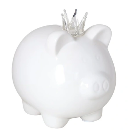 Money box "Pig with a crown", 21×16×21 cm, white
