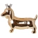 Money box "Dog with a crown", 23×9×17.5 cm, gold color