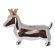 Money box "Dog with a crown", 23×9×17.5 cm, silver color