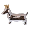 Money box "Dog with a crown", 23×9×17.5 cm, silver color