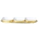 Metal tray with 3 gold-white bowls, 35×12 cm