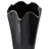 Vase, 10×28 cm, black with gold edges