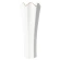 Vase, 10×28 cm, white with gold edges