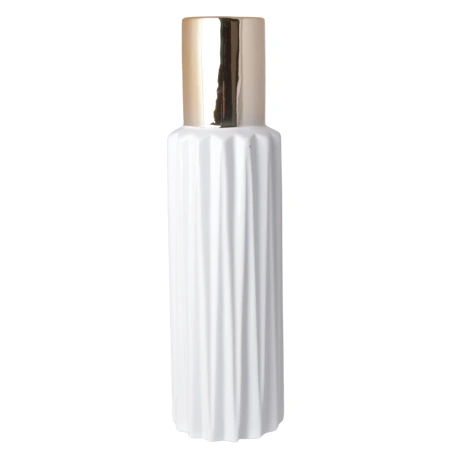 Vase, 9×32.5 cm, white-gold color