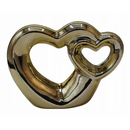Decoration "Hearts", 20×6×14 cm, gold color