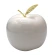 Ceramic apple, 12 cm, white