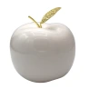 Ceramic apple, 12 cm, white