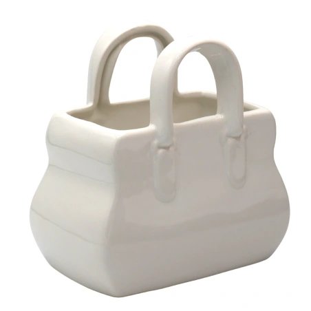 Vase "White Handbag", 18.5×11×19.5 cm