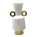 Vase, 21.5×16.5×39.5 cm, white-gold color