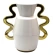Vase, 26×16×27.5 cm, white-gold color