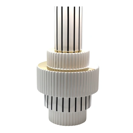 Vase, 24×46 cm, black and white