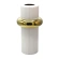 Vase, 16.5×33 cm, white-gold color