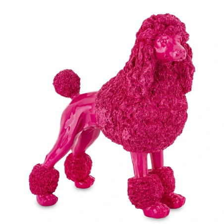 Poodle figurine, 33.5×16×31 cm, pink