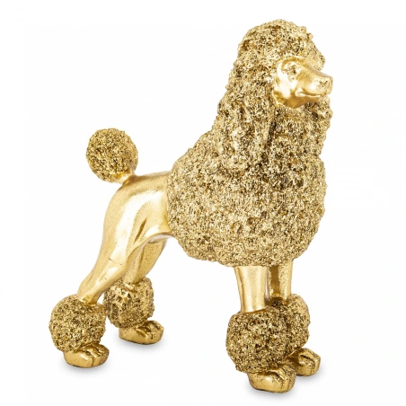 Poodle figurine, 26×22×10.5 cm, gold color