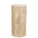 Svece, 14 × 7 × 7 cm, krēmkrāsas, dekorēta ar papardes lapām