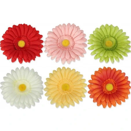 Mākslīgie gerberas ziedi, Ø 12 cm, 1 iepakojums - 24 gab.