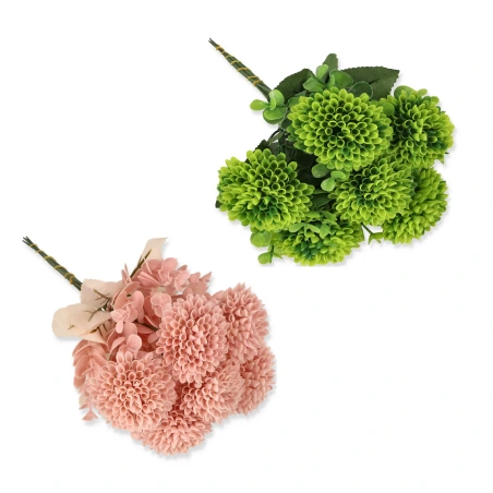 Artificial accessory, h-34 cm, green/pink