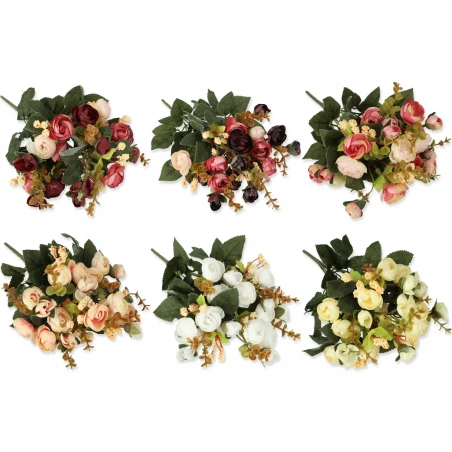 Artificial flower bouquet (7 branches), h-40 cm