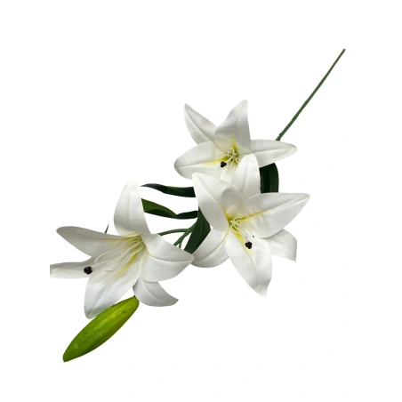 Artificial lily, 3 flowers, 105 cm