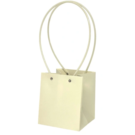 Gift Bag, 12,4×13×15 cm,, cream