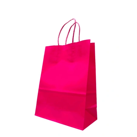 Craft Paper Gift Bag, pink / fuschia, 120 µm
