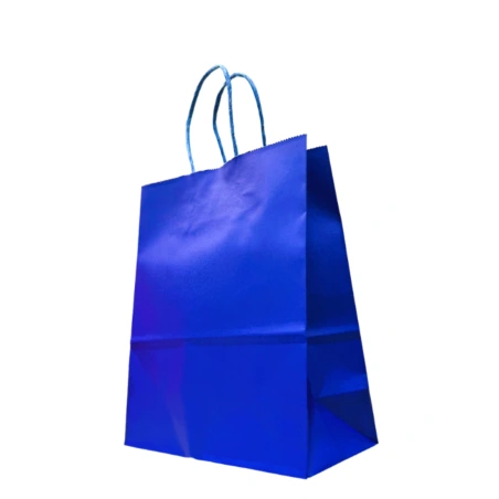 Craft Paper Gift Bag, blue, 120 µm
