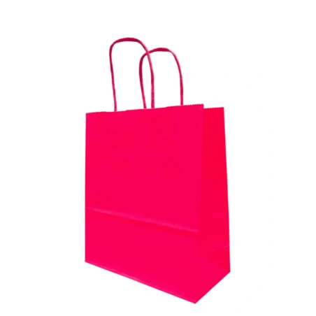 Craft Paper Gift Bag, bright pink, 120 µm