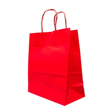 Craft Paper Gift Bag, red, 120 µm