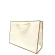Paper Bag, white with gold edges, smooth surface