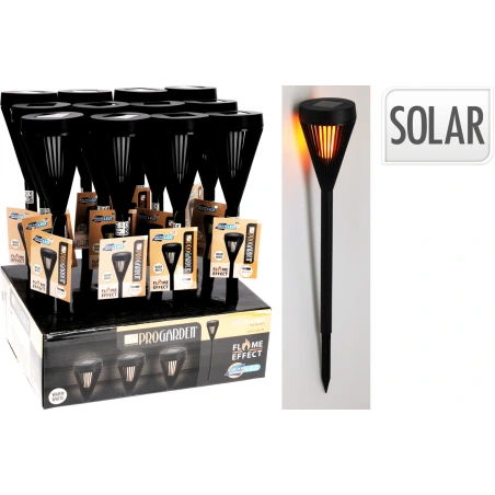 SOLAR TORCH MAT BLACK H43CM