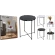 Coffee table, H 50 × Ø 40 cm, white / black