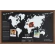 Magnetic board with world map, 78×1.5×48 cm