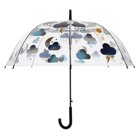 Umbrella, transparent with pictures, 80×80.5×82.5 cm