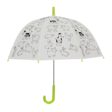 Umbrella "Draw it yourself" with yard animals, 70.5×70.5×69.2 cm