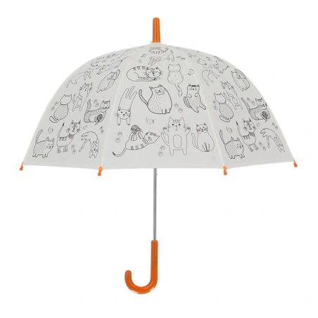Umbrella "Draw it yourself" with cats, 70.5×70.5×69.2 cm