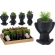 Pot with artificial plant, 13 cm
