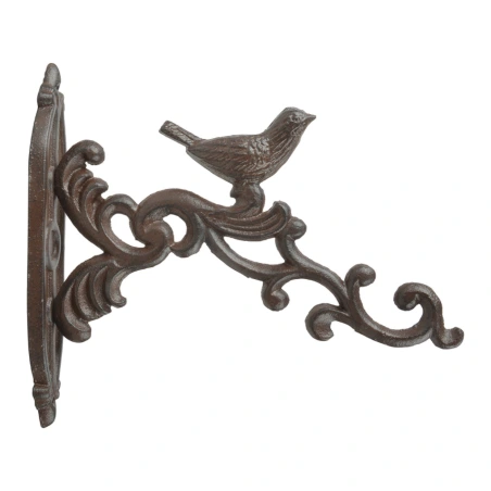Hook with a bird for hanging flowers, 4.8×21.4×19 cm