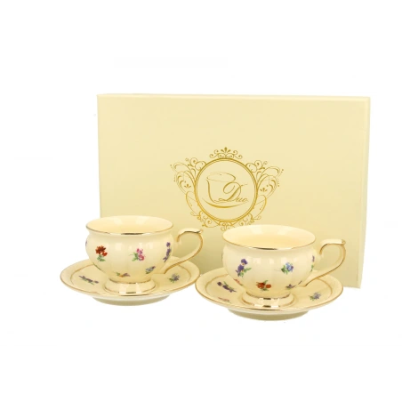 Set of espresso cups, 120 ml, with saucers. 5.4×7×7 cm