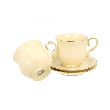 Set of espresso cups, 150 ml, with saucers. 6.3×7×7 cm
