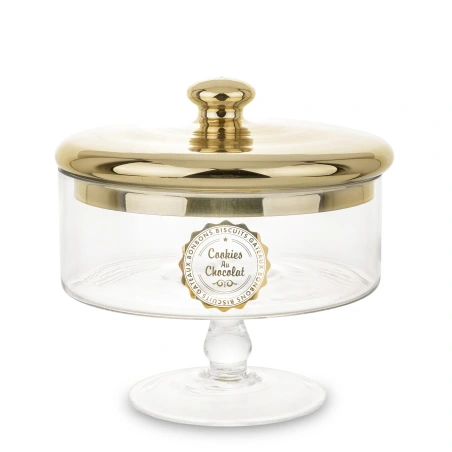 Decorative glass container, 18.5×20.5×20.5 cm