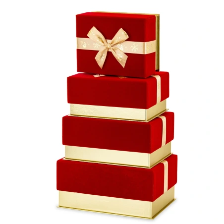 Paper boxes, 1 set - 4 pcs. (10.5×22.5×17 cm, 10×21×15.5 cm, 8.5×18.5×14 cm, 7.5×16.5×12.5 cm)