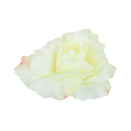 Artificial rose flowers, Ø 11 cm, cream color, 1 pack - 12 pcs.