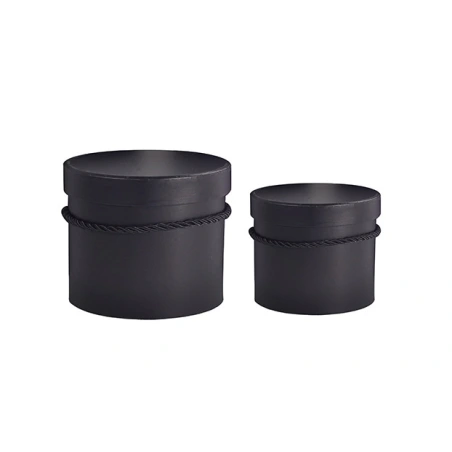 Gift boxes, 1 set - 2 pcs. (17×13 cm, 15×11 cm), black