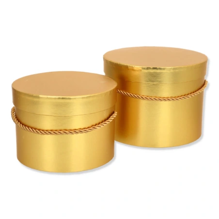 Gift boxes, gold color, 1 pack - 2 pcs. (13×17 cm, 11×15 cm)