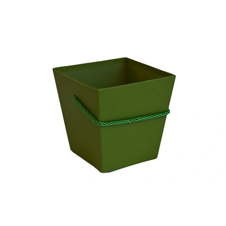 Box, olive green, 15×15× 11 cm