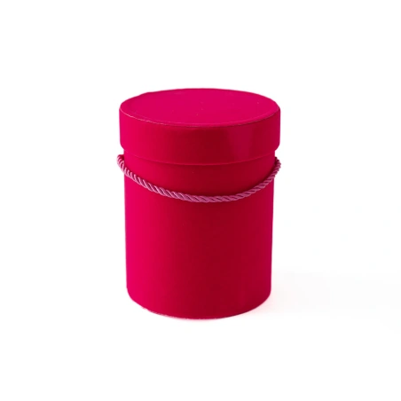 Box, velour, amaranth color, 18×13.5 cm