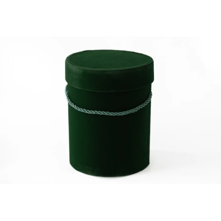 Box, velour, green, 18×13.5 cm