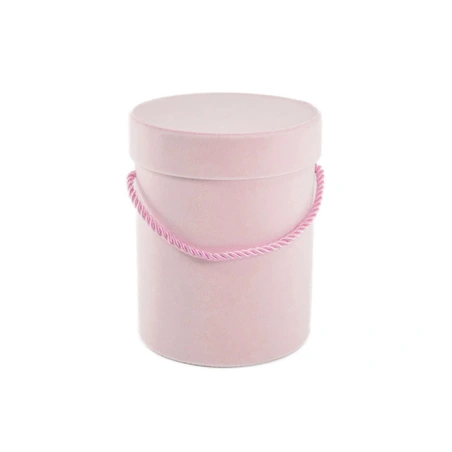 Box, velour, light pink, 18×13.5 cm