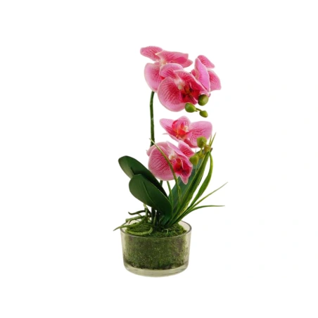 Dirbtinė orchidėja vazone, rožinės spalvos, 33 cm