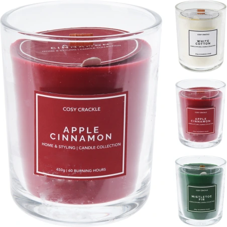Scented candle, burns for 60 hours.
